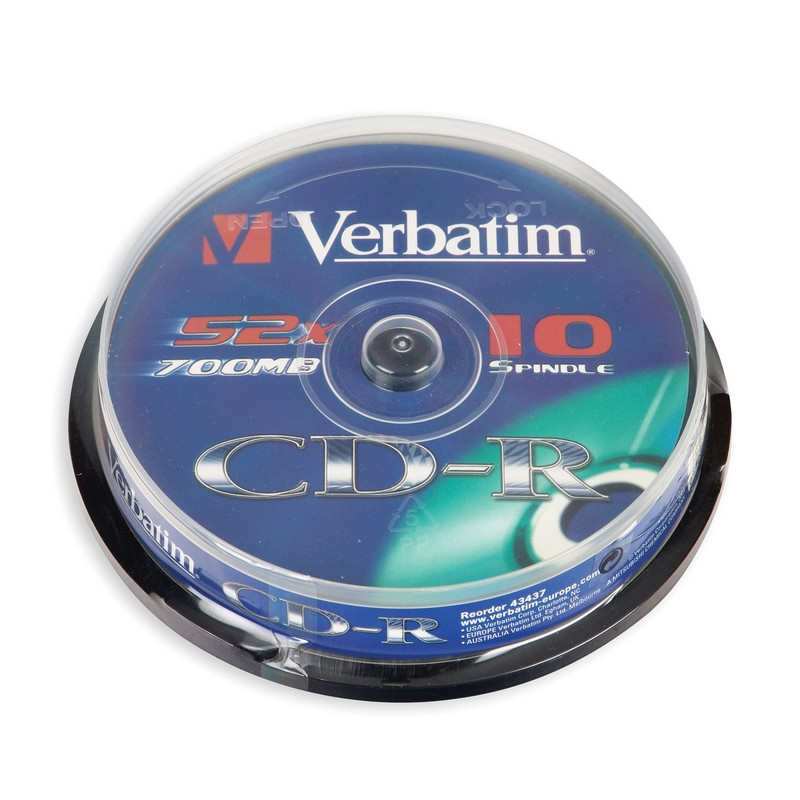 Носители информации Verbatim CD-R 700MB 52x CB/10 43437 Extra Protect