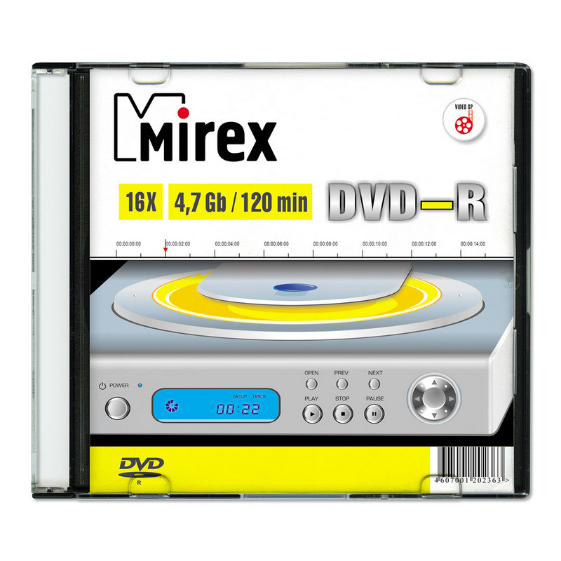 Диск DVD-R Mirex 4,7 GB 16x