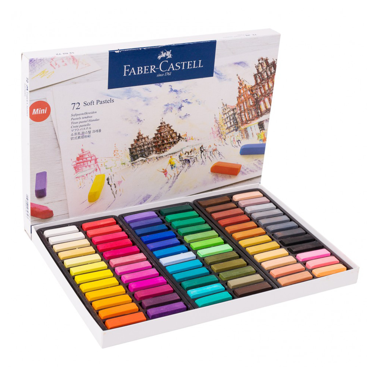 Пастель Faber-Castell "Soft pastels", 72 цвета, мини, картон. упак.