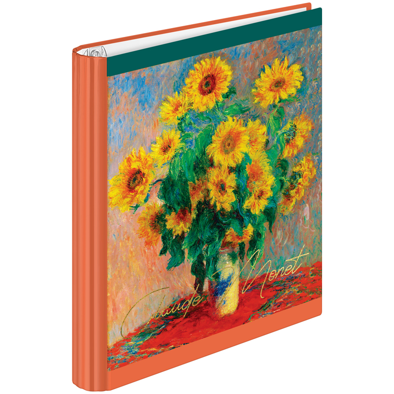 Тетрадь на кольцах А5, 120л., 7БЦ, ArtSpace "Живопись. Claude Monet", глянцевая ламинация, тиснение