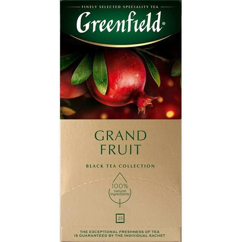 Чай Greenfield Grand Fruit черный с гранатом 25 пакетиков