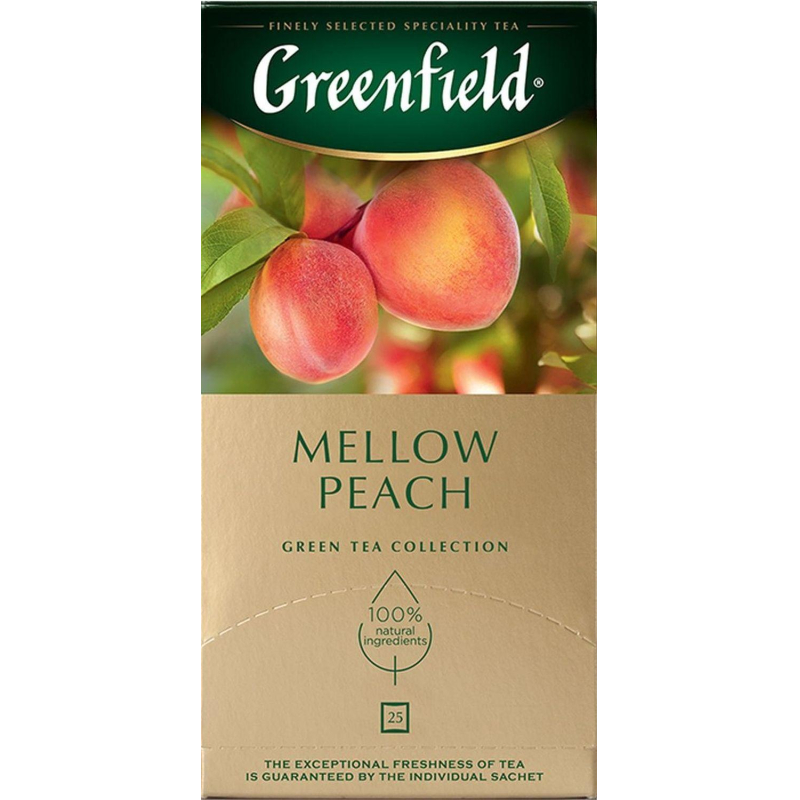 Чай Greenfield Mellow Peach зеленый с персиком и мандарином 25 пакетиков