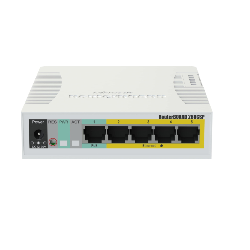 Коммутатор MikroTik RB260GSP CSS106-1G-4P-1S 1xSFP, 5Gigabi, PoE