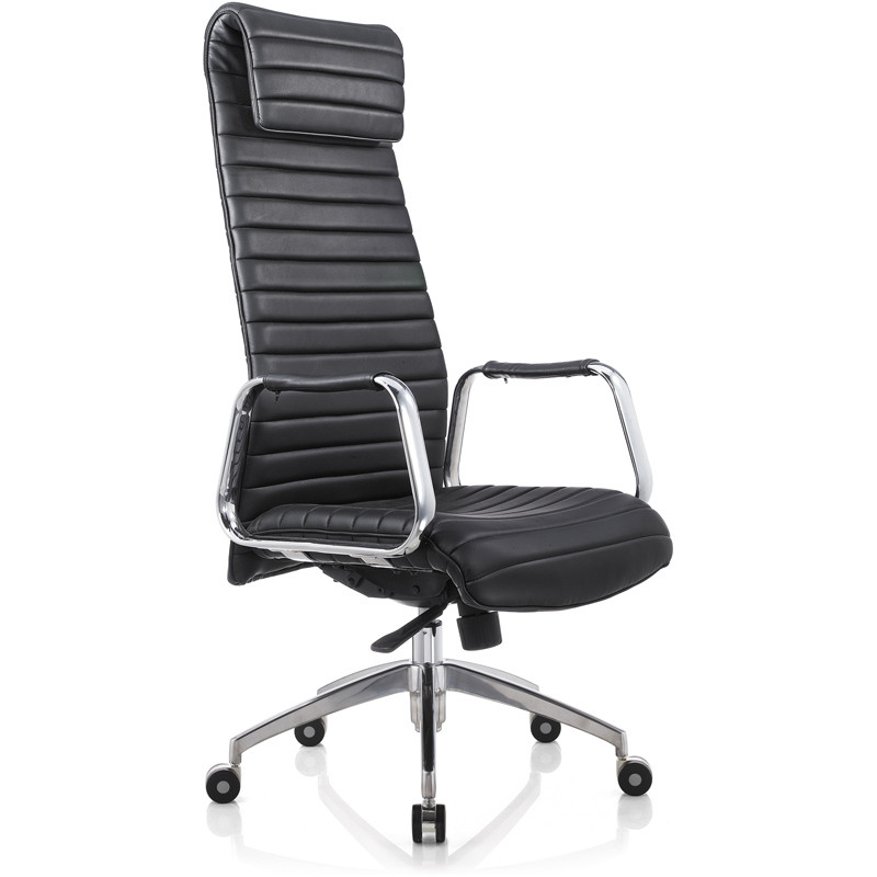 Кресло BN_Fc_Руководителя Echair-528 ML кожа черная, алюминий