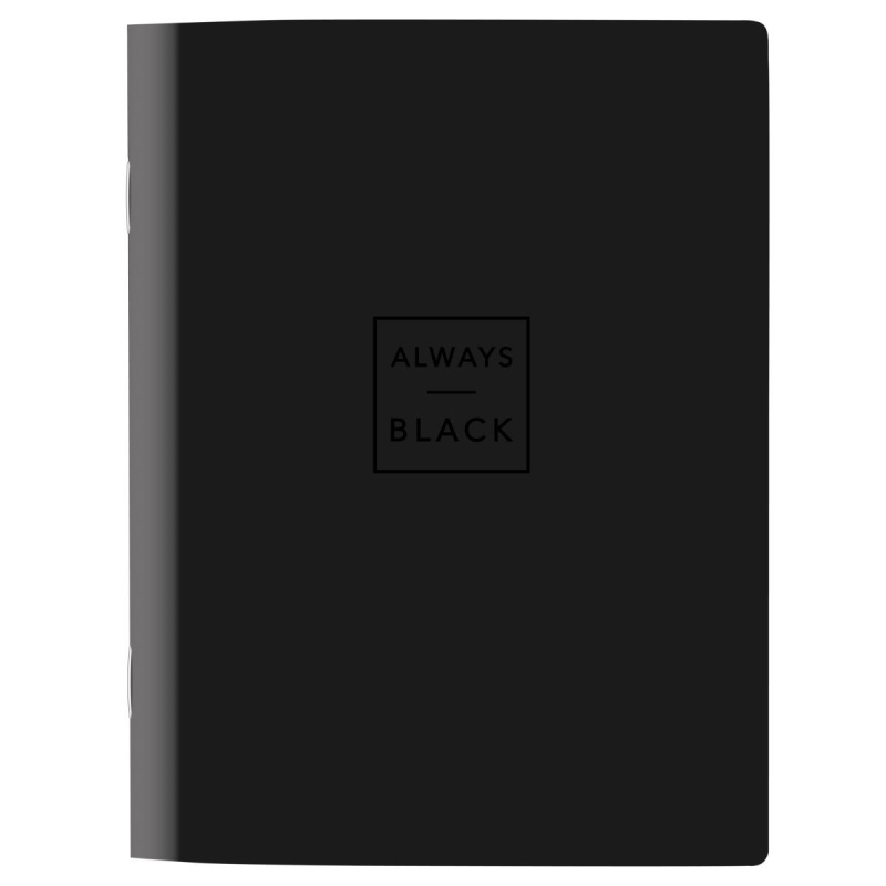 Тетрадь общая Attache Selection Квадрат Black 165x220 мм 48л клетка скрепка