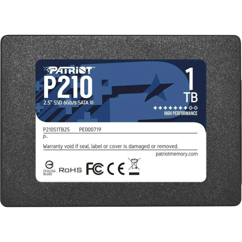 SSD Накопитель Patriot SATA-III 1TB P210 2.5(P210S1TB25)