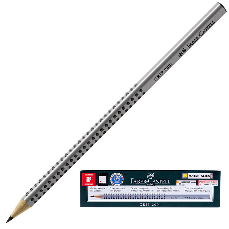 Карандаш чернографитный Faber-Castell GRIP 2001, НВ, б/ласт /117000