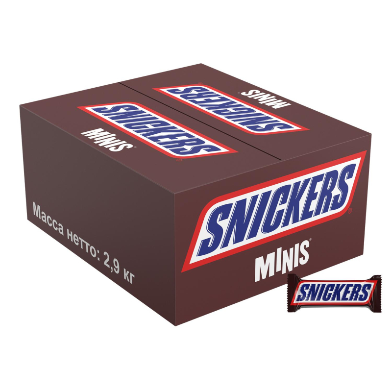 Шоколадные батончики Snickers Minis 2.9 кг