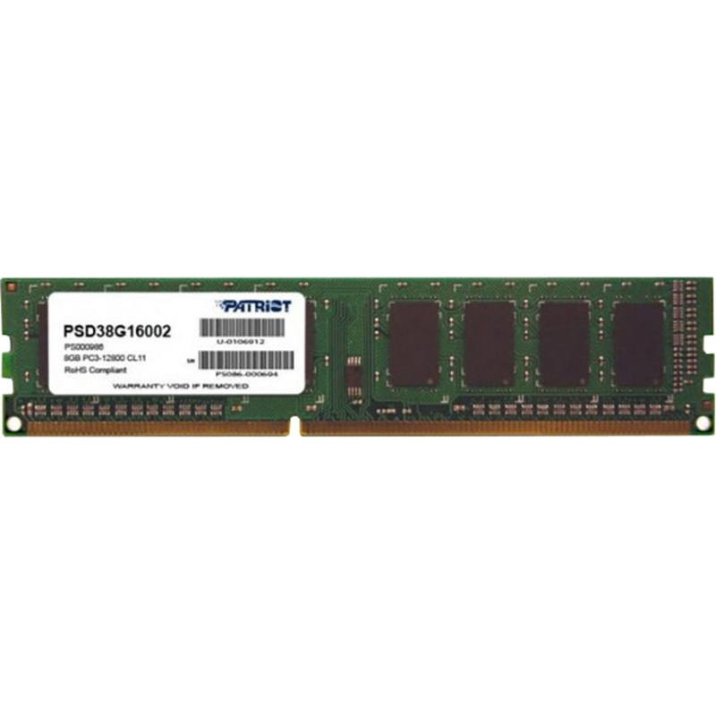 Оперативная память Patriot 8 ГБ PSD38G16002 (DIMM DDR3)