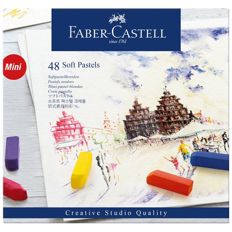 Пастель Faber-Castell "Soft pastels", 48 цветов, мини, картон. упак.