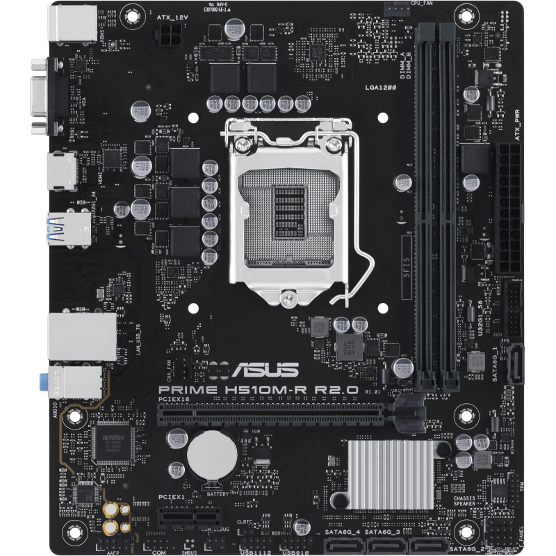 Материнская плата Asus PRIME H510M-R R2.0-SI s1200 Intel H470 2xDDR4 mATX