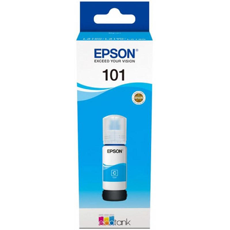 Контейнер с чернилами Epson 101 C13T03V24A голубой оригинальный