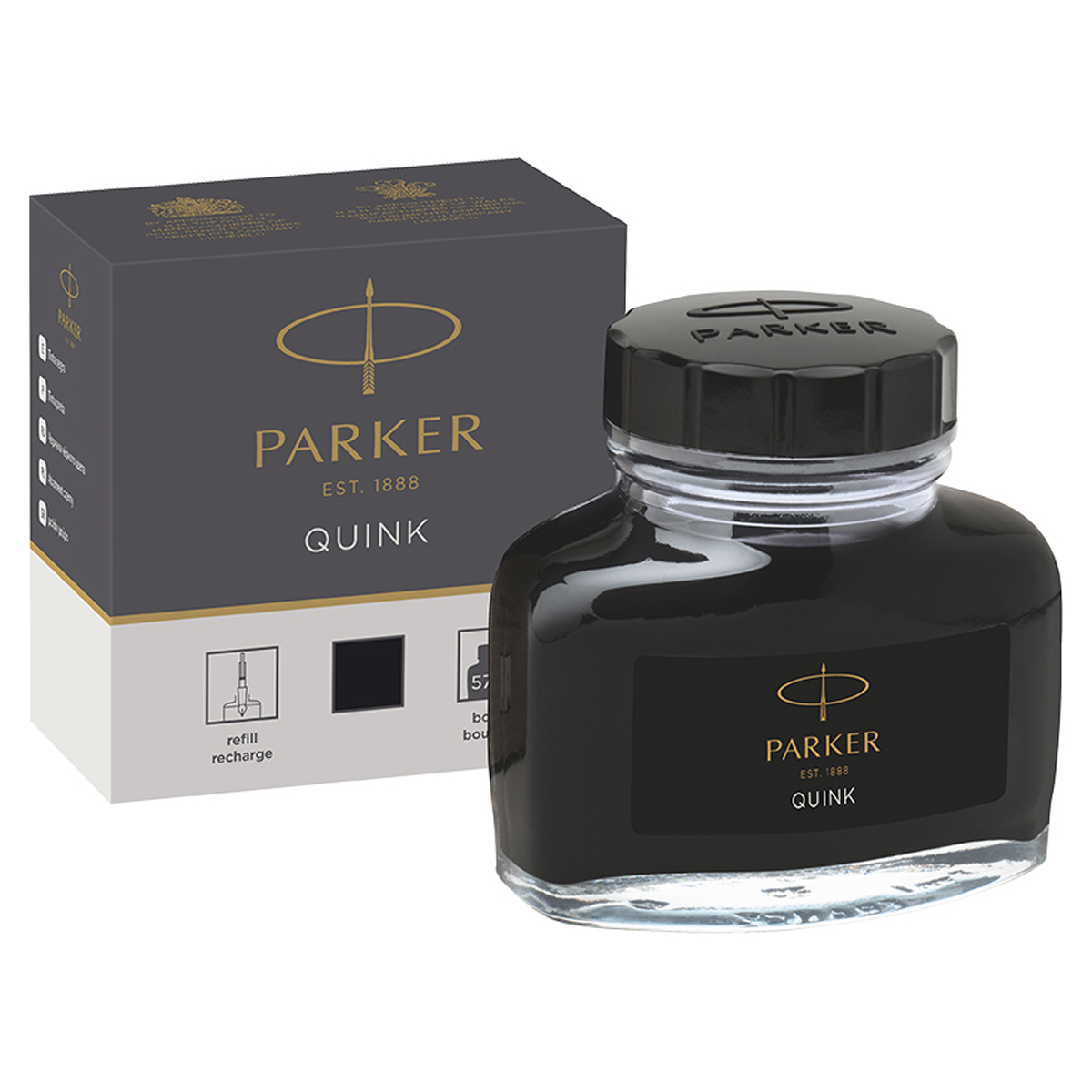 Чернила Parker "Bottle Quink" черные, 57мл