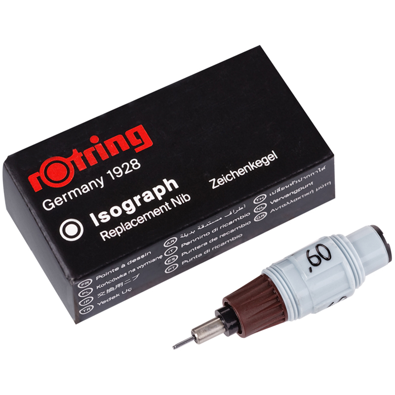 Пишущий элемент для изографа Rotring 0,6мм, картон. упаковка