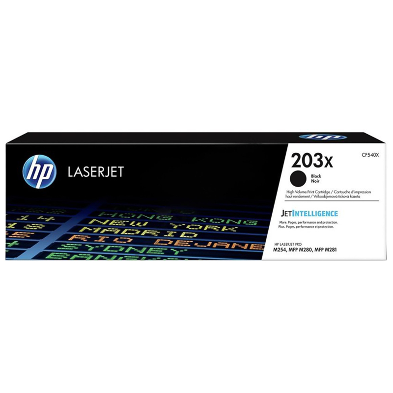 Картридж лазерный HP 203X CF540X черный оригинальный повышенной емкости