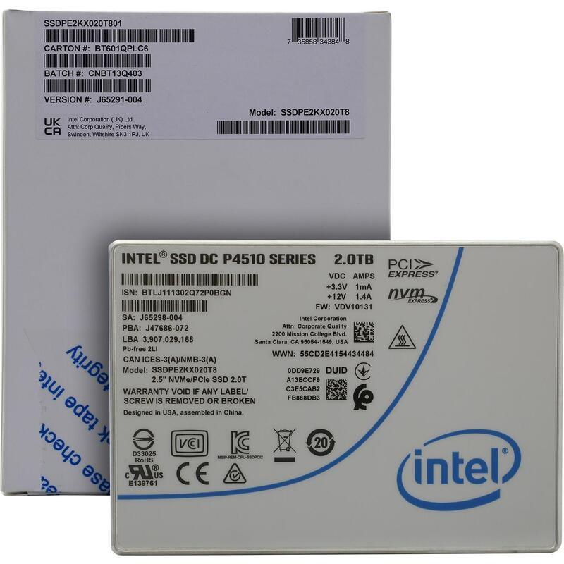 SSD накопитель Intel DC-P4510 (SSDPE2KX020T801) 2000GB/U.2/2.5/PCI-E