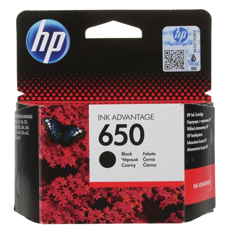 Картридж струйный HP 650 CZ101AE чер. для DJ Ink Advantage 2515/3515