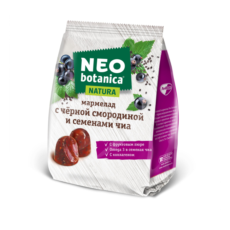 Мармелад Рот Фронт Eco-botanica с черной смородиной и семенами чиа 200 г