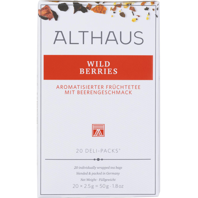 Чай фруктовый в пакетиках Althaus Wild Berries(Дикие ягоды) 20пакx2,5гр