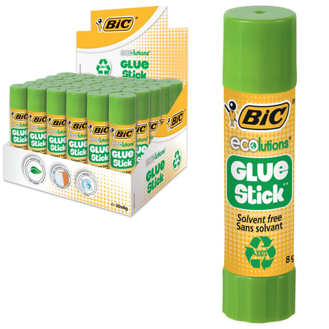 Клей-карандаш BIC "ECOlutions" 8 г, с ароматом яблока, 8923442