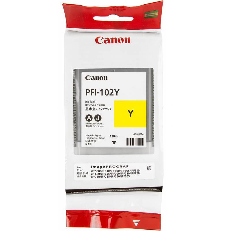 Картридж струйный Canon PFI-102Y (0898B001) жел. для IPF500/600/700