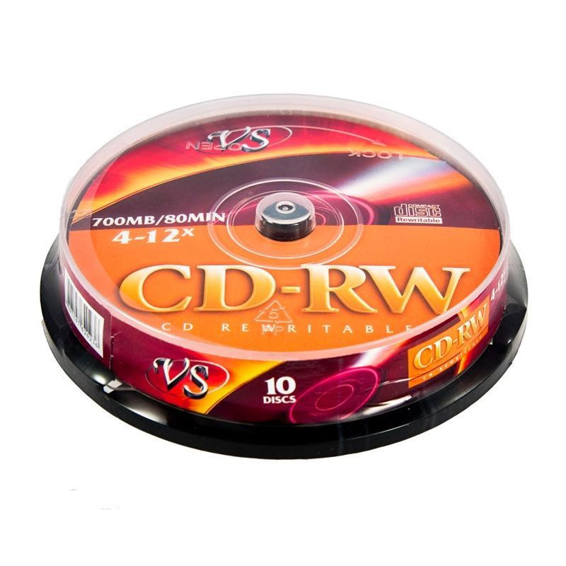 Диск CD-RW VS 700 Mb 4-12x (10 штук в упаковке)