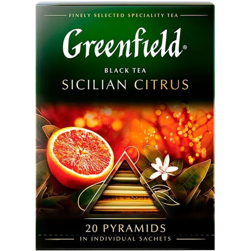 Чай Greenfield Sicilian Citrus черный 20 пакетиков-пирамидок