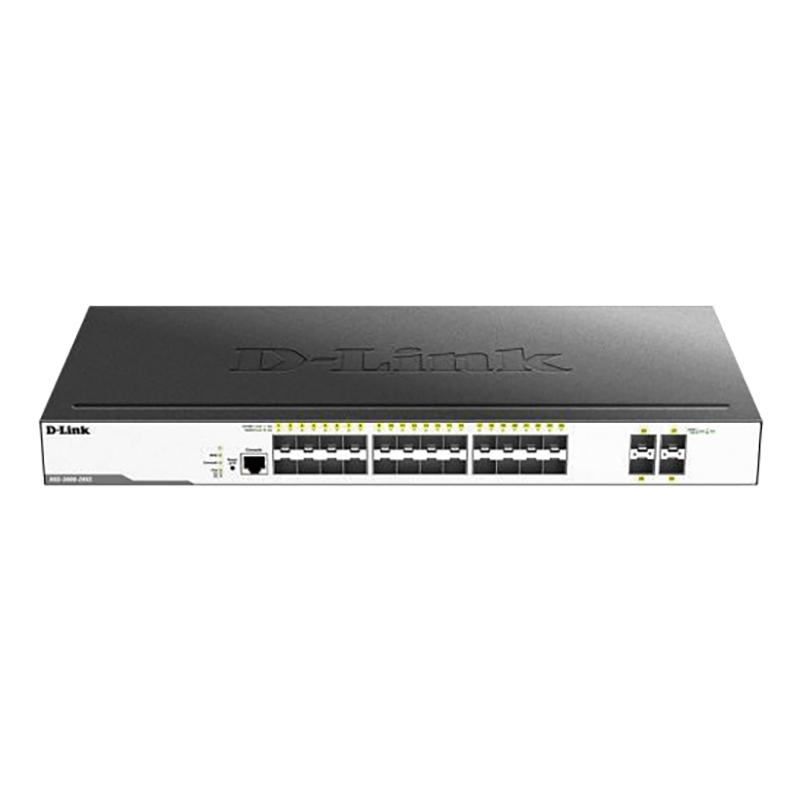 Коммутатор D-Link DGS-3000-28XS/B1A 24х1000Base-X SFP, 4х10GBase-X SFP