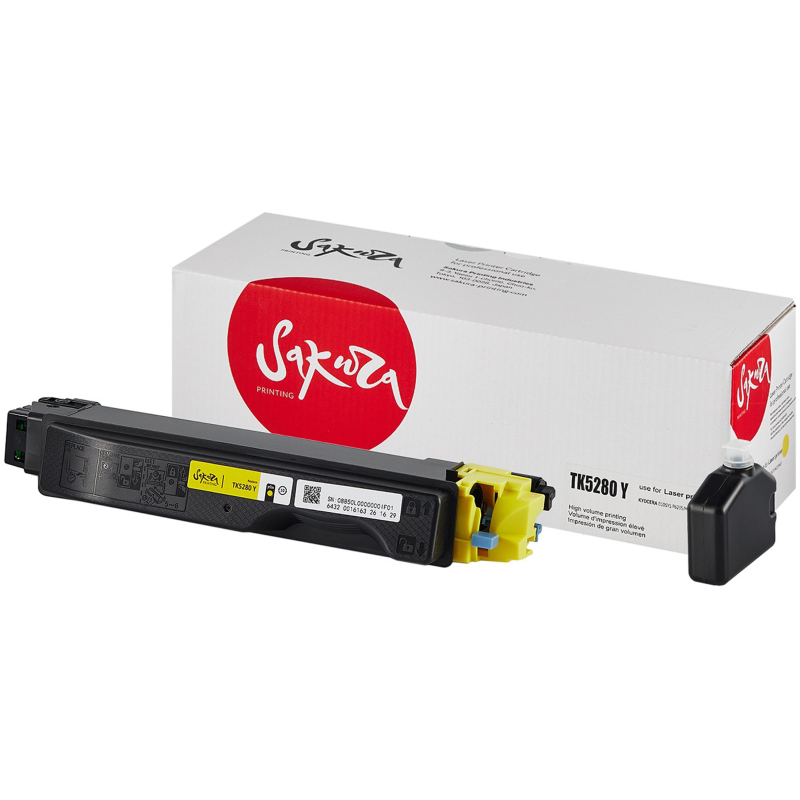 Картридж лазерный SAKURA TK-5280Y жел. для Kyocera Mita ECOSYS P6235cdn