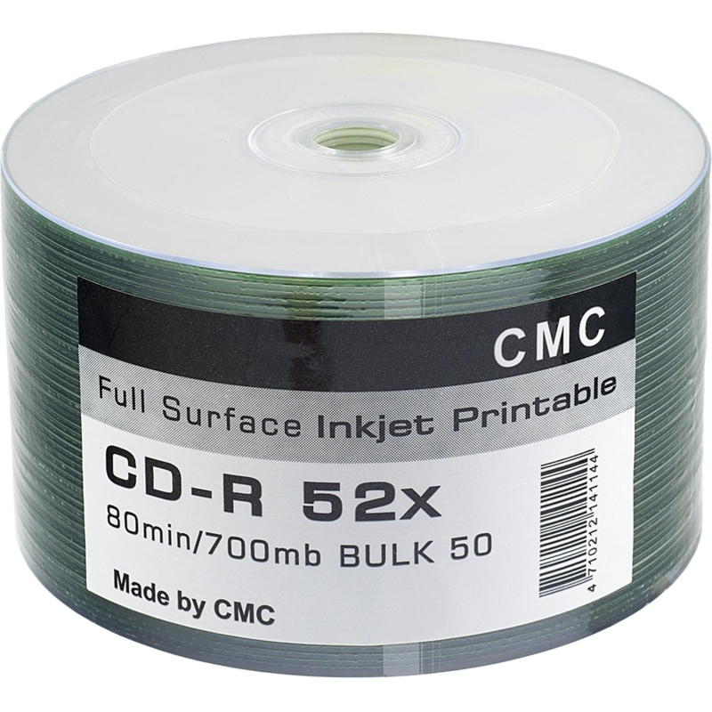 Диск CD-R CMC 700 МБ 52x bulk CMCCDRPRB50 (50 штук в упаковке)