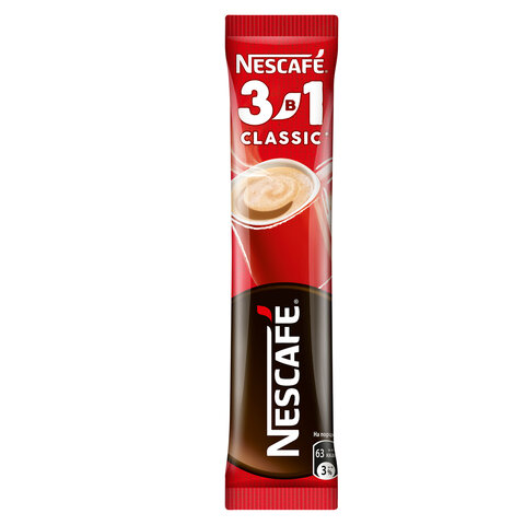 Кофе растворимый NESCAFE «3 в 1 Классик», КОМПЛЕКТ 20 пакетиков по 14,5 г (упаковка 290 г)