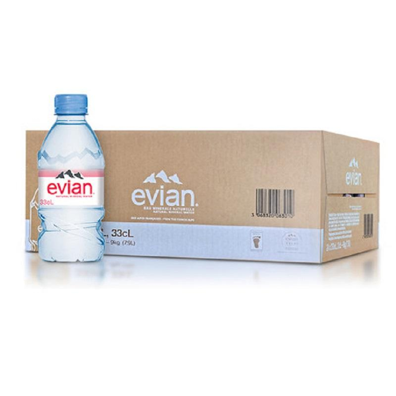 Вода минеральная Evian негазированная  0,33л ( 24штуки в упаковке)