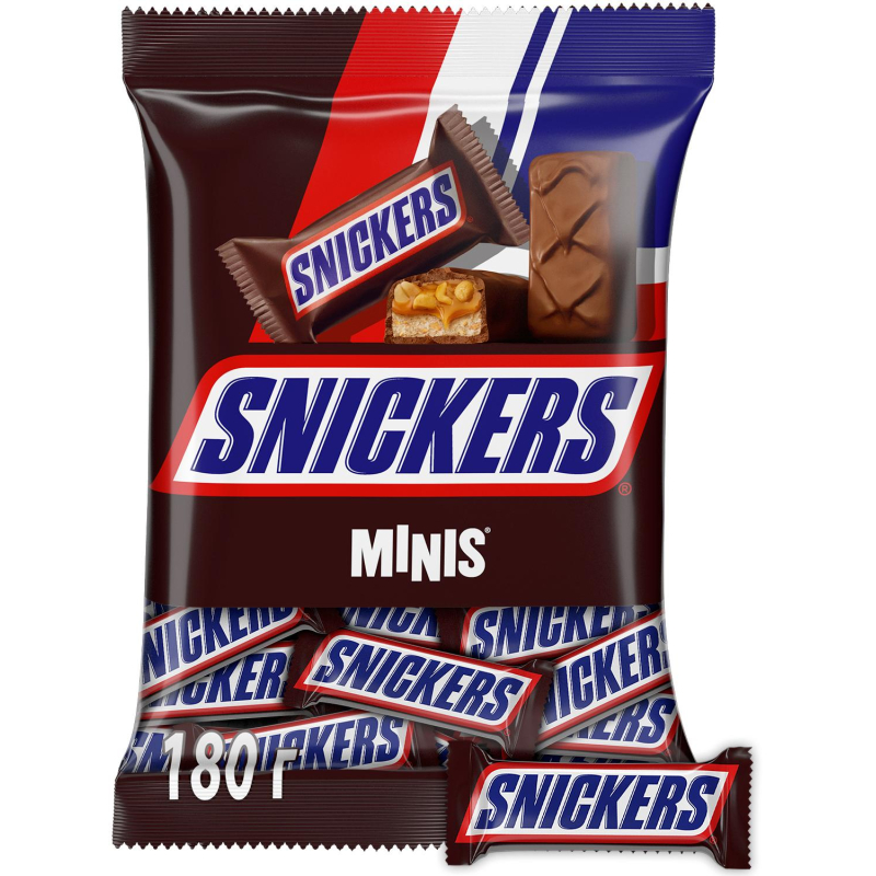 Шоколадный батончик Snickers мини 180г