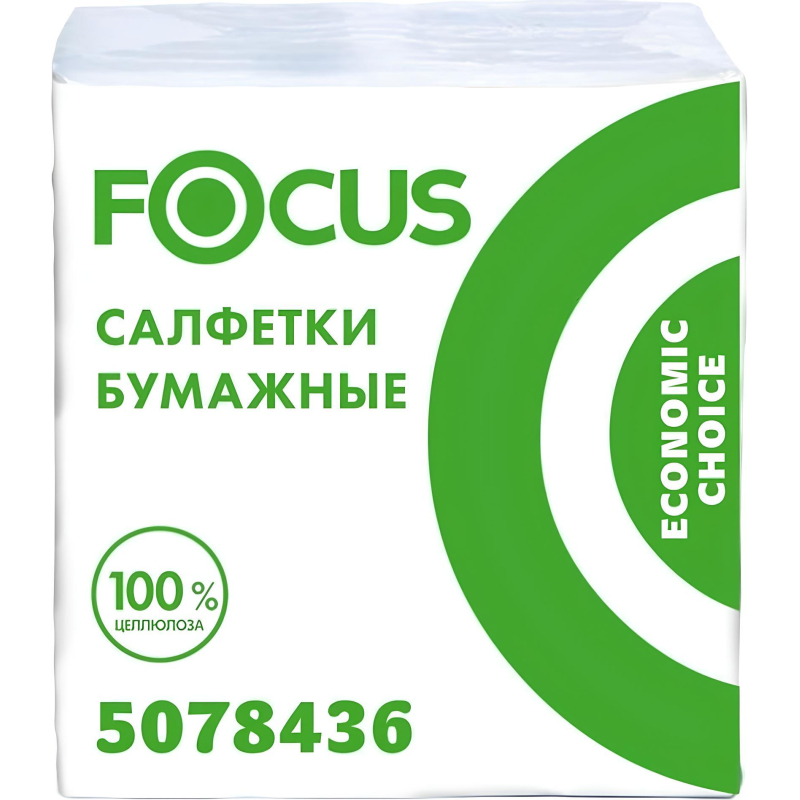 Салфетки FOCUS белые 20х24см 1сл 100шт/уп