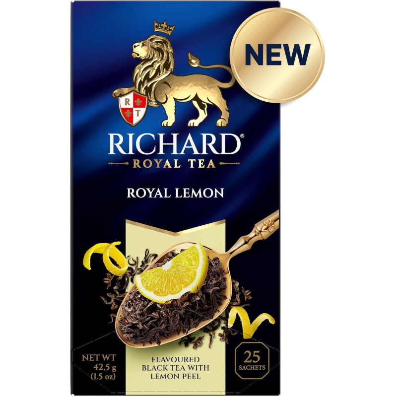 Чай Richard Royal Lemon черный с лимоном 25 пакетиков