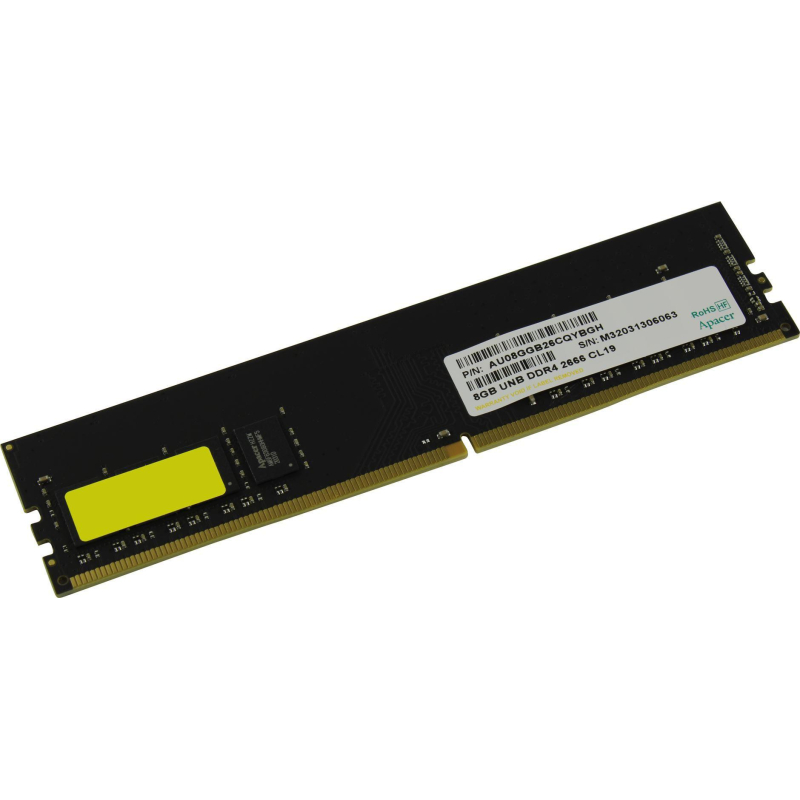 Модуль памяти Apacer  DDR4 8GB 2666MHz DIMM CL19(AU08GGB26CQYBGH)