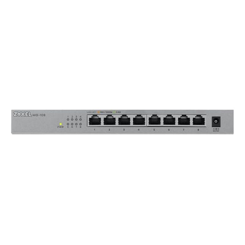 Коммутатор Zyxel MG-108 multi-gigabit switch, 8x1 / 2.5GE (MG-108-ZZ0101F)