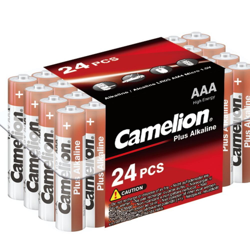 Батарейки Camelion Plus Alkaline мизинчиковые AAA LR03 (24 штуки в упаковке)