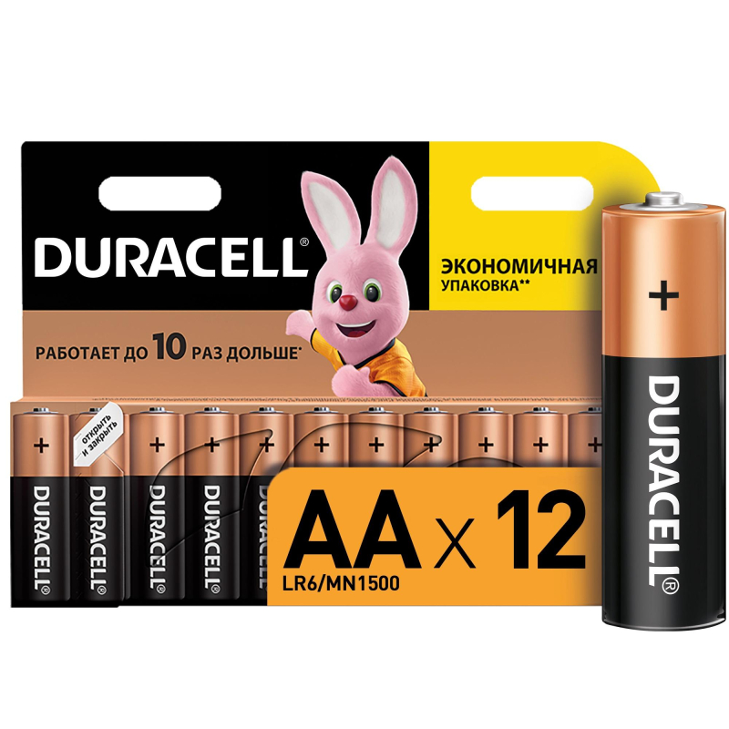 Батарея DURACELL АА/LR6-12BL BASIC бл/12