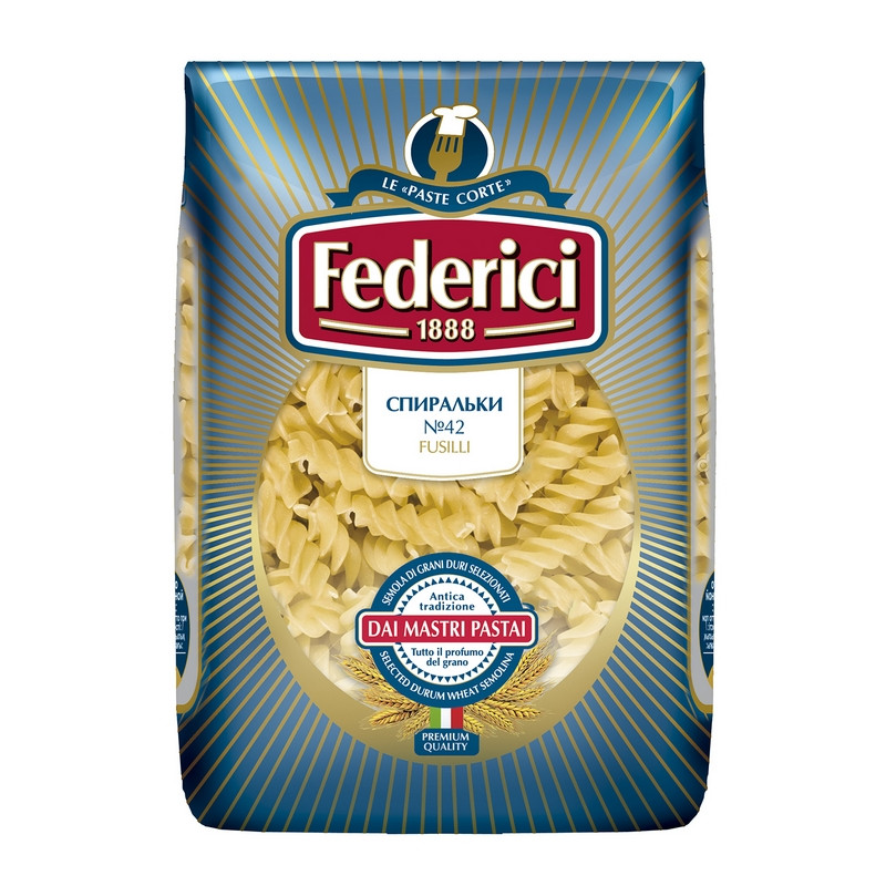 Макароны Federici спиральки (fusilli) №042, 500г