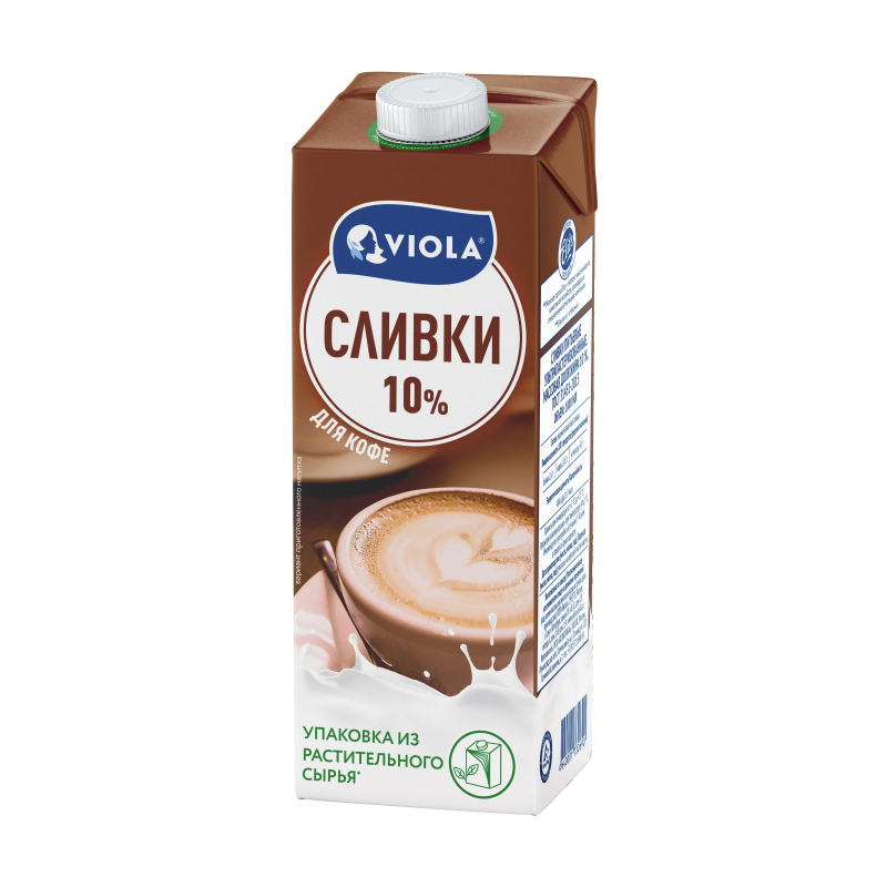 Сливки Viola ультрапастеризованные 10% 1 л