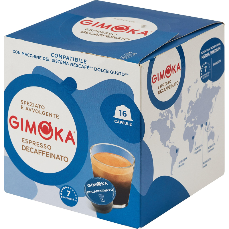 Кофе в капсулах для кофемашин Gimoka Dolce Gusto Espresso Soave (16 штук в упаковке)