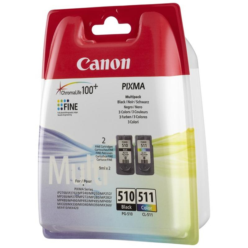 Набор картриджей струйный Canon PG-510/CL-511 2970B010 CMYK оригинальный