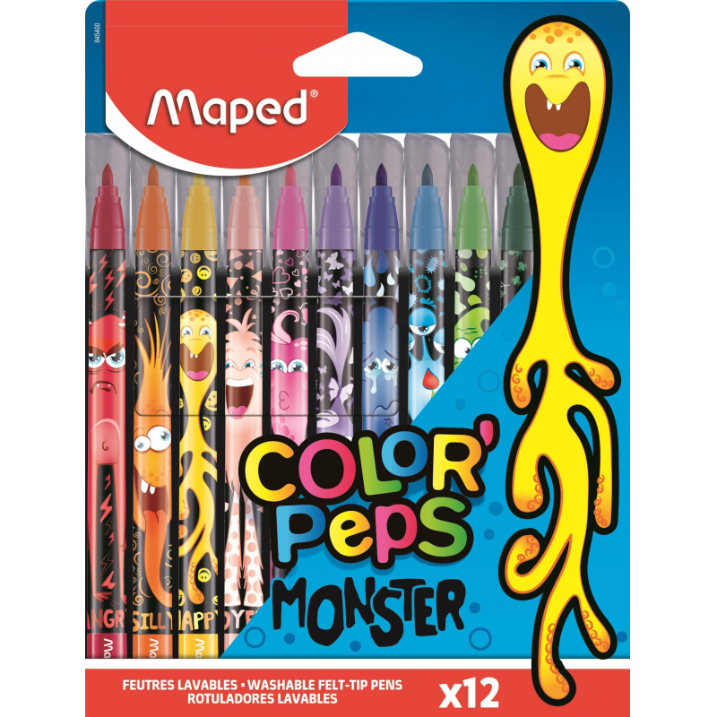 Фломастеры Maped Color'Peps Monster 12 цветов