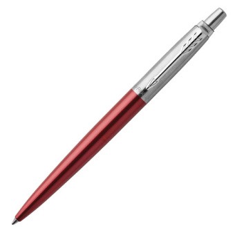 Ручка шариковая PARKER "Jotter Core Kensington Red CT", корпус красный, хромированные детали, синяя,