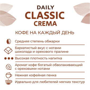 Кофе Poetti Daily Classic Crema молотый, 250г