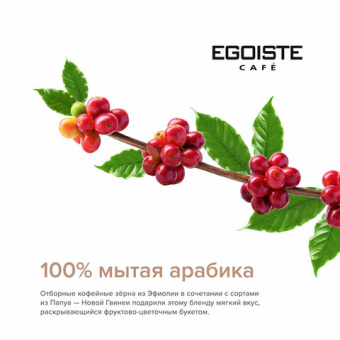 Кофе молотый EGOISTE "Noir", натуральный, 250 г, 100% арабика, вакуумная упаковка, 2549