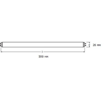 Электрич.лампа Osram Lumilux люмин. L 18W/830 G13 3000К тепл.бел. 25шт/уп.