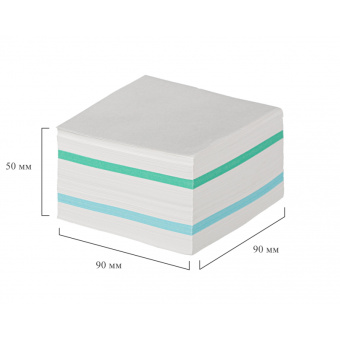 Блок для записей Attache запасной 90x90x50 мм разноцветный (плотность 65 г/кв.м)