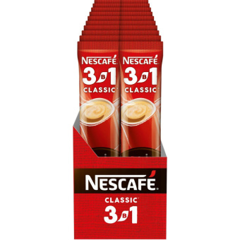 Кофе порционный растворимый Nescafe 3 в 1 классический 20 пакетиков по 14.5 г